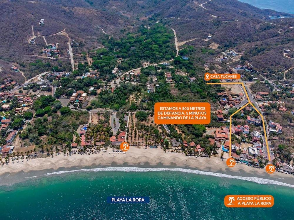 فيّا تورتولاس 5 مين ووك تو لا روبا بيتش منظر من الجو