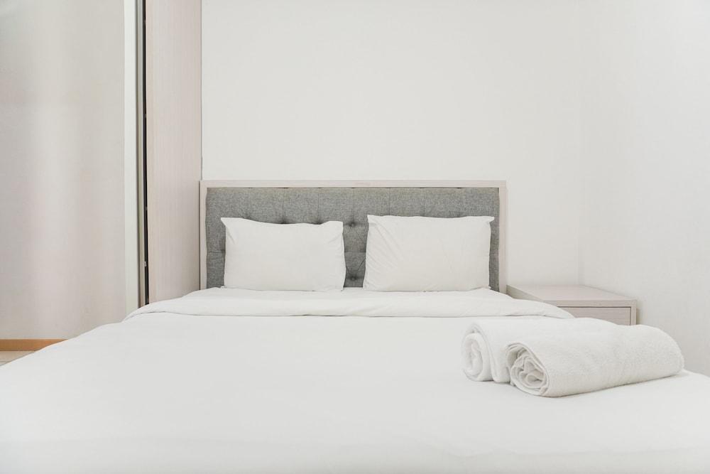 هومي آند مودرن ديزاين ل بد روم أبارتمنت آت إم تاون ريزيدنس غرفة