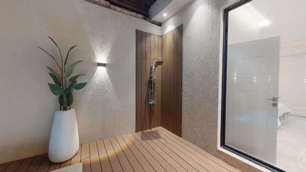 شاليه  بتصميم أنيق ومسطحات خضراء |781 غرفة معيشة