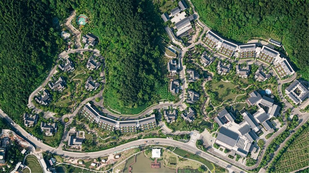 Cordis Dongqian Lake Ningbo Aerial View