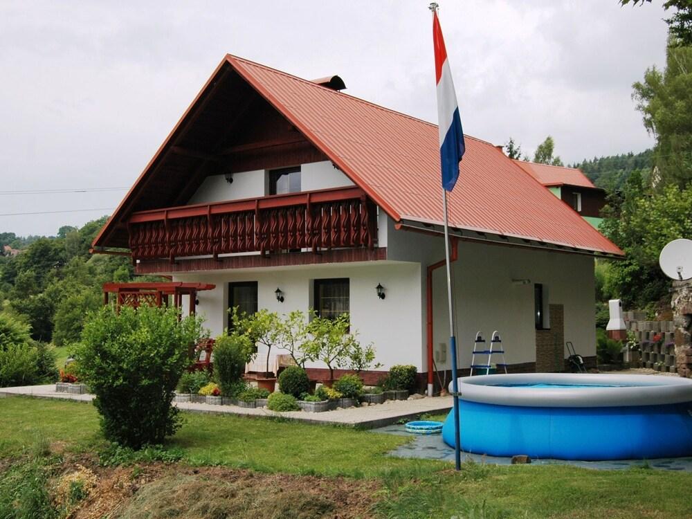 Modern Mansion in Benešov u Semil With Pool Exterior