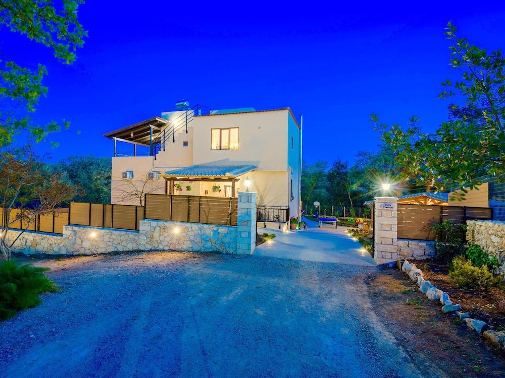 Modern Villa in Crete With Pool and Hammock Exterior