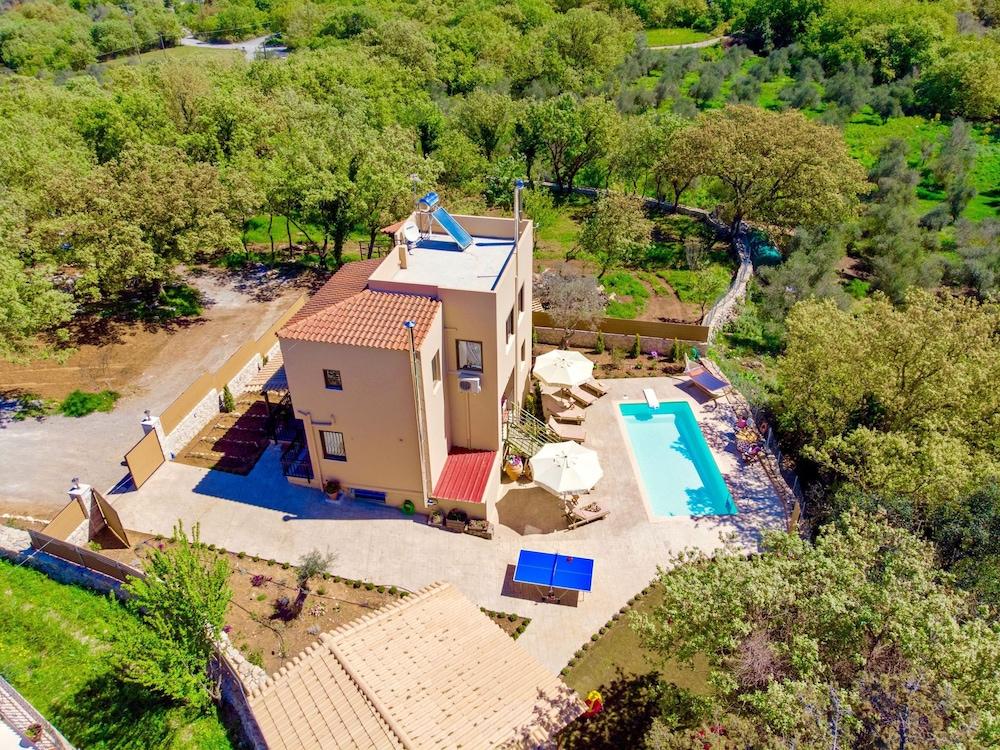 Modern Villa in Crete With Pool and Hammock Exterior